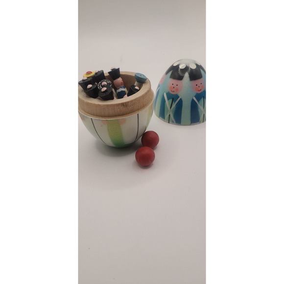 VINTAGE Polish Nutcracker Soldier Nesting Egg 9Wooden Soldiers, Holiday, Toy - Picture 5 of 10